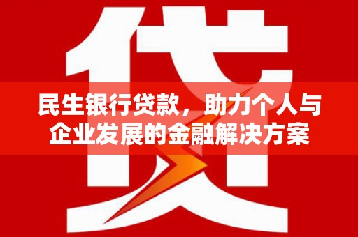 嘉禾民生银行贷款，助力个人与企业发展的金融解决方案