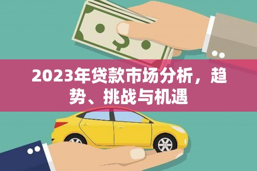 嘉禾2023年贷款市场分析，趋势、挑战与机遇