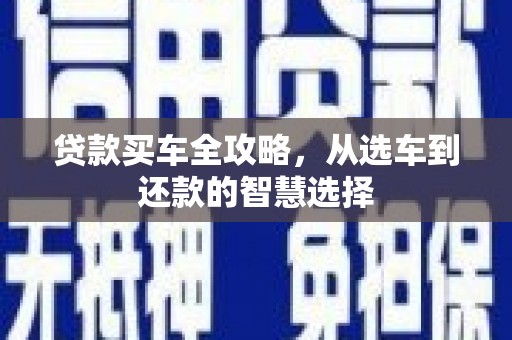 嘉禾贷款买车全攻略，从选车到还款的智慧选择