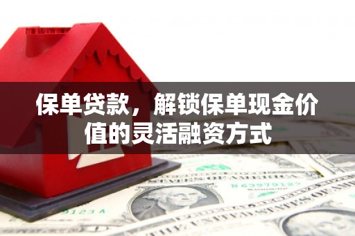 嘉禾保单贷款，解锁保单现金价值的灵活融资方式