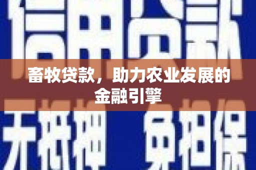 嘉禾畜牧贷款，助力农业发展的金融引擎