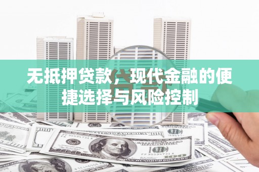 嘉禾无抵押贷款，现代金融的便捷选择与风险控制