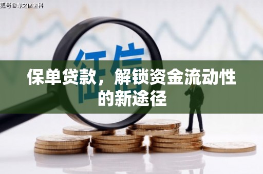 嘉禾保单贷款，解锁资金流动性的新途径