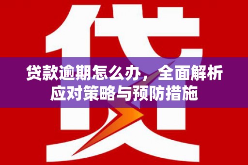 嘉禾贷款逾期怎么办，全面解析应对策略与预防措施