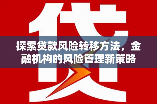 嘉禾探索贷款风险转移方法，金融机构的风险管理新策略