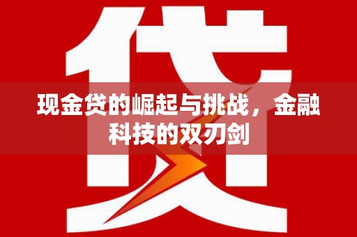 嘉禾现金贷的崛起与挑战，金融科技的双刃剑