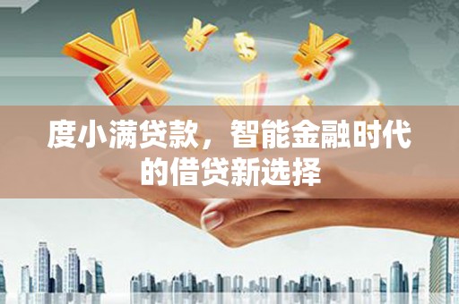 嘉禾度小满贷款，智能金融时代的借贷新选择