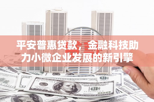 嘉禾平安普惠贷款，金融科技助力小微企业发展的新引擎
