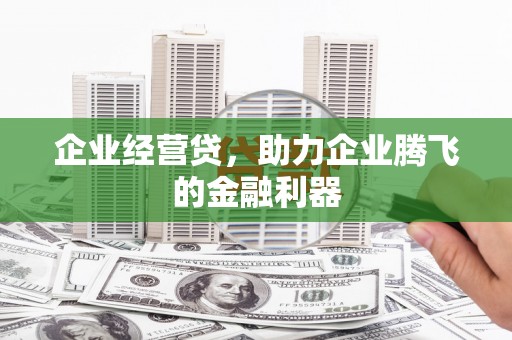 嘉禾企业经营贷，助力企业腾飞的金融利器