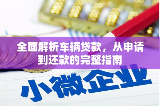 嘉禾全面解析车辆贷款，从申请到还款的完整指南