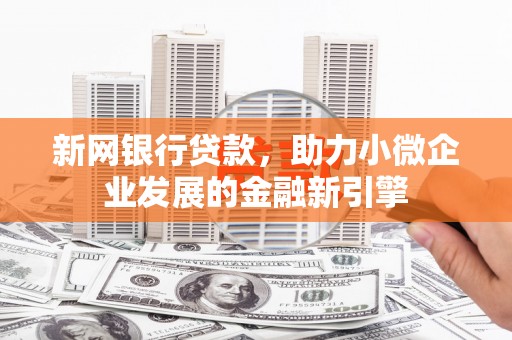 嘉禾新网银行贷款，助力小微企业发展的金融新引擎