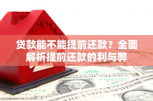 嘉禾贷款能不能提前还款？全面解析提前还款的利与弊
