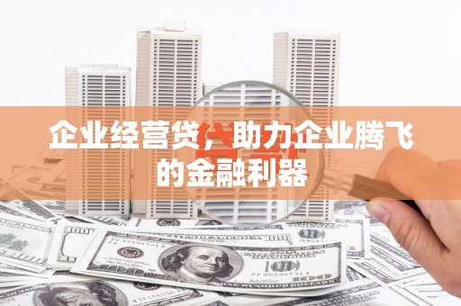 嘉禾企业经营贷，助力企业腾飞的金融利器