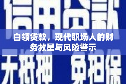 嘉禾白领贷款，现代职场人的财务救星与风险警示
