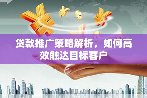 嘉禾贷款推广策略解析，如何高效触达目标客户