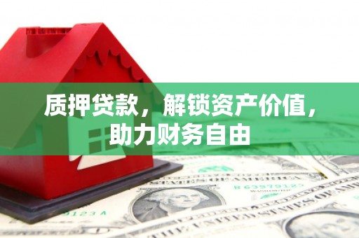 嘉禾质押贷款，解锁资产价值，助力财务自由