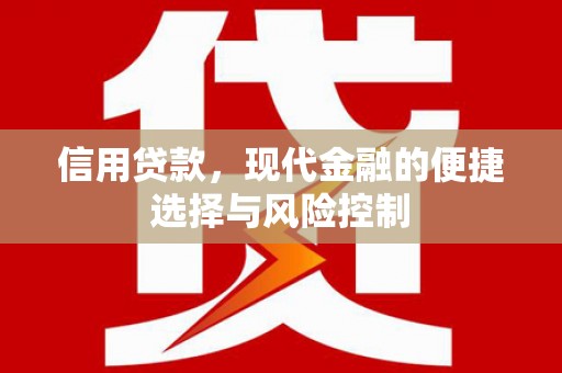 嘉禾信用贷款，现代金融的便捷选择与风险控制