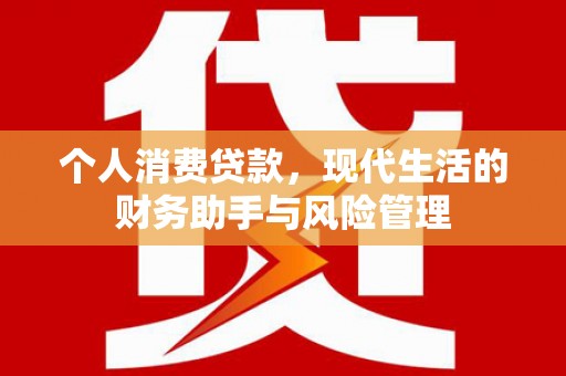 嘉禾个人消费贷款，现代生活的财务助手与风险管理
