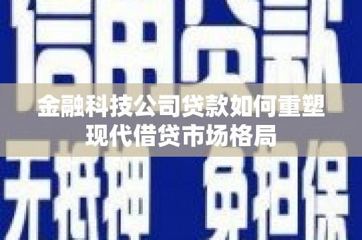 嘉禾金融科技公司贷款如何重塑现代借贷市场格局