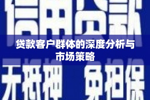 嘉禾贷款客户群体的深度分析与市场策略