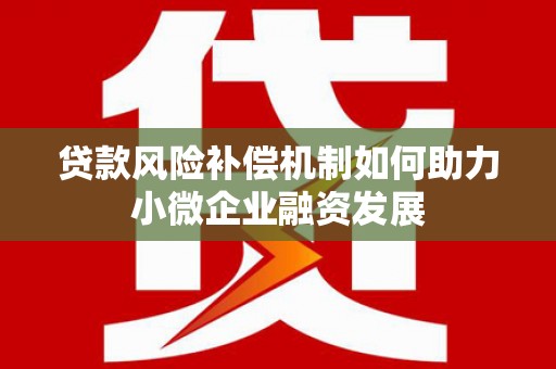 嘉禾贷款风险补偿机制如何助力小微企业融资发展