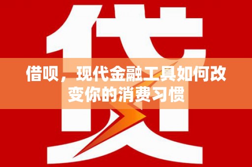 嘉禾借呗，现代金融工具如何改变你的消费习惯