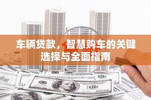 嘉禾车辆贷款，智慧购车的关键选择与全面指南