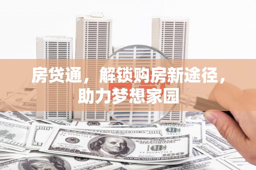 嘉禾房贷通，解锁购房新途径，助力梦想家园