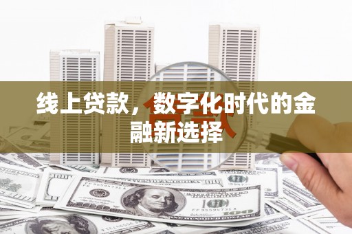 嘉禾线上贷款，数字化时代的金融新选择
