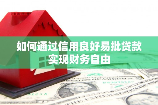 嘉禾如何通过信用良好易批贷款实现财务自由