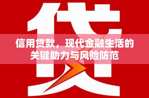 嘉禾信用贷款，现代金融生活的关键助力与风险防范