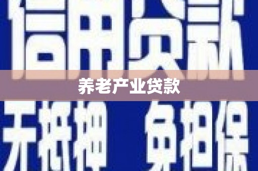 嘉禾养老产业贷款