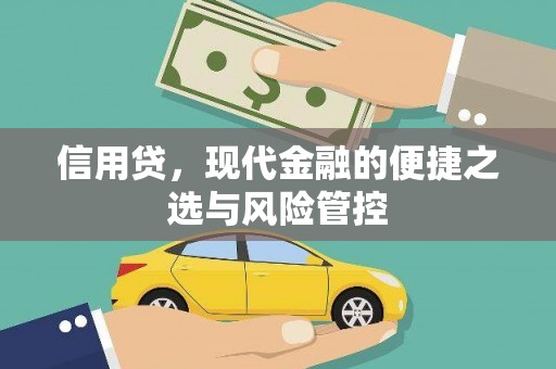 嘉禾信用贷，现代金融的便捷之选与风险管控