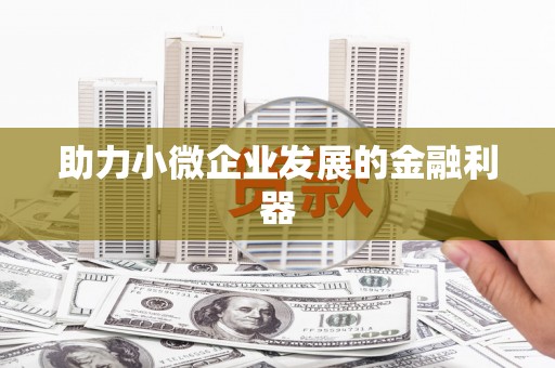 嘉禾助力小微企业发展的金融利器