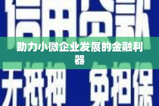 嘉禾助力小微企业发展的金融利器